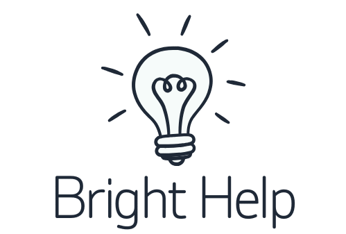 Bright Help Logo with Lightbulb.
