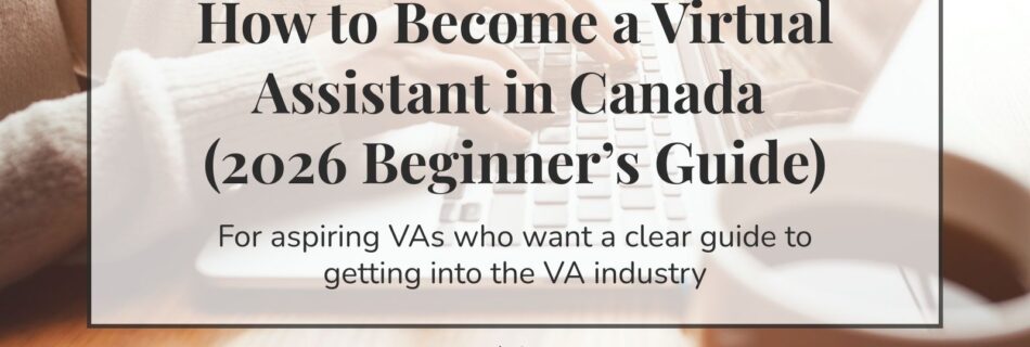 Woman working on a laptop while learning how to become a Virtual Assistant in Canada.